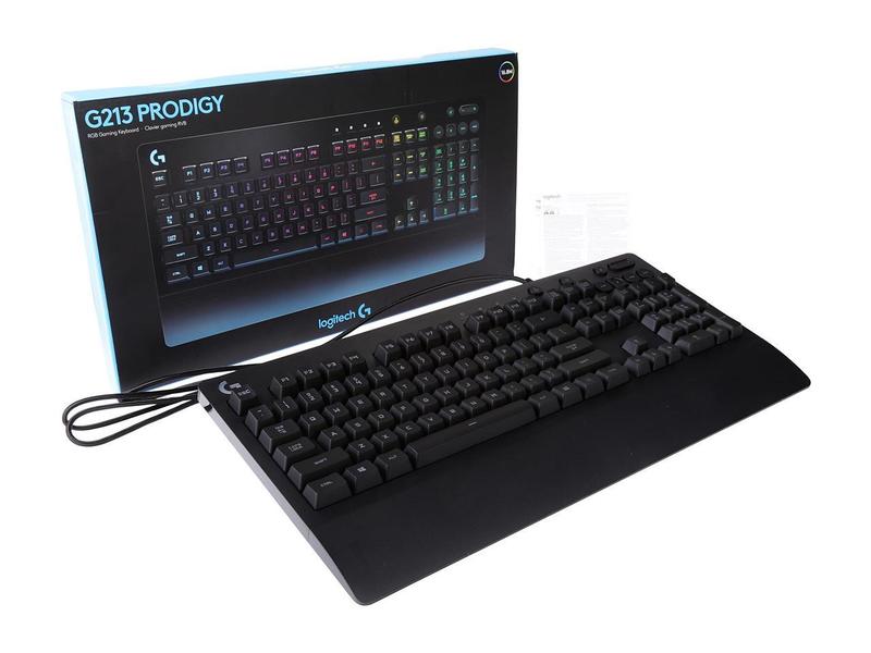 Logitech G213 Prodigy RGB Gaming USB Wired Keyboard Mech-Dome keys